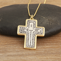 Collier pendentif QIKU unique en cuivre plaqué or 18 carats avec lettres rondes/croix/papillon et zircon, cadeau pour femme