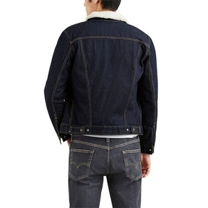 <b>Men's</b> High Quality Fashion Denim <b>Jacket</b> <b>Long</b> Sleeve Streetwear Winter Season Front Button Denim <b>Jackets</b> - Product Image 2