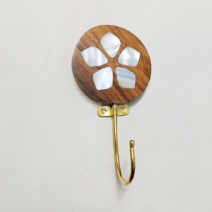 <b>Rustic</b> <b>Wood</b> & Resin Wall Hook, Sculptural Designer Hook, Modern Decorative Wall Hanger for Bags, Hats & Towels - Product Image 6