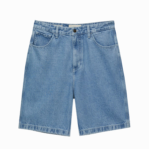 Men's Customizable Breathable Quick Dry <b>Light</b> Wash Baggy Denim Shorts with Zipper Fly Comfortable Summer - Product Image 4