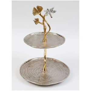 Soporte de Pastel de Metal Dorado de Lujo Hecho a Mano con Base Decorativa para Exhibición de Postres de Boda - Product Image 4