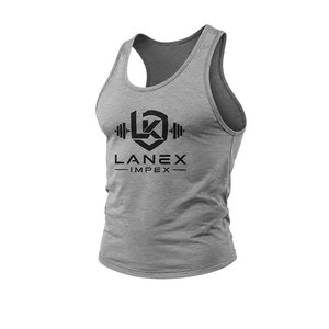 Débardeur de sport gris chiné personnalisé pour homme – Maillot de fitness sans manches, gilet de musculation, chemise d'entraînement à séchage rapide, vêtement de sport athlétique - Product Image 1