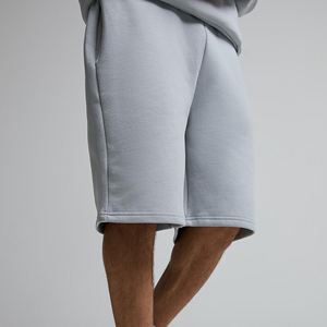 Shorts de sport décontractés en coton écologique pour homme avec logo personnalisé, taille élastique et cordon de serrage, pour l'été et le quotidien - Product Image 6