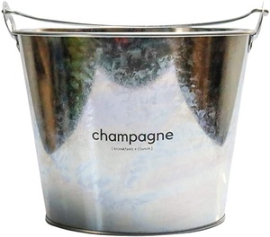 Seau refroidisseur de champagne en métal galvanisé personnalisable pour fournitures de bar décoratives pour cocktails ou bacs à boissons de fête - Product Image 2