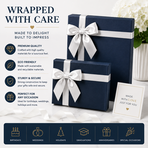 Boîte cadeau rigide de luxe avec ruban et fermeture magnétique, emballage en papier premium pour bijoux de mariage, cosmétiques et occasions spéciales - Product Image 3