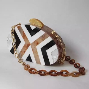 Colorful Resin Clutch Box Artistic Checkerboard Pattern Fashion Accessory Custom Shape Handmade <b>Craft</b> Decor - Product Image 5