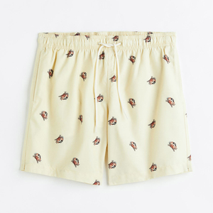 Shorts de bain pour hommes personnalisés, écologiques, de style urbain, unis - Maillot de bain de créateur, taille élastique, respirant, séchage rapide - Product Image 5