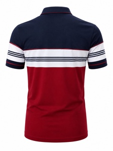 Polo de Manga Corta para Hombre, Rojo, Azul Marino, Blanco, con Estampado de Letras, Informal, Transpirable, de Tela de Algodón - Product Image 6