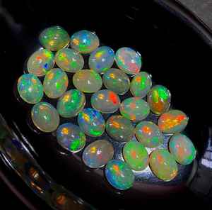 Lot de cabochons d'opale de feu éthiopienne, pierres précieuses naturelles de qualité supérieure, pierres polies de haute qualité pour la fabrication de bijoux, vente en gros - Product Image 1