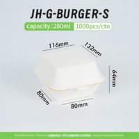 BURGER-S Emballage de fast-food personnalisé Boîte de hamburger à emporter Emballage personnalisé Ailes de poulet frit Boîte d'emballage pour frites