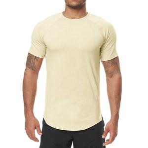 Unisex 100% algodón hombres gimnasio camisetas moda de talla grande músculo Slim Fit y camiseta de gran tamaño estilo liso ropa de moda para hombres - Product Image 1