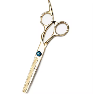 Ciseaux à effiler pour barbier en acier inoxydable de qualité A+ professionnels pour droitiers, couleur personnalisée, emballage personnalisé - Product Image 6