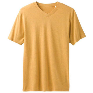 T-shirt en coton uni de qualité supérieure, prix de gros, col en V personnalisé, impression et broderie sur mesure - Product Image 5