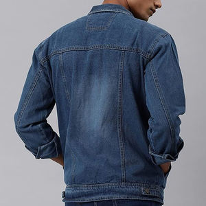 Blouson en jean d'hiver personnalisé pour homme - Qualité supérieure 100% coton respirant, séchage rapide, écologique, OEM, style décontracté streetwear, délavage à la pierre - Product Image 4
