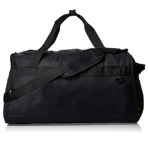Unisex Polyester Gym Duffel <b>Bag</b> 30-40L Adjustable Strap Zipper Closure Solid Black Casual Fitness <b>Bag</b> - Product Image 1