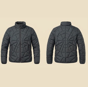 Veste Softshell Oversize Respirante à Col Montant, Style Motif Araignée, Coupe-Vent Respirant, Veste Parajumpers - Product Image 1