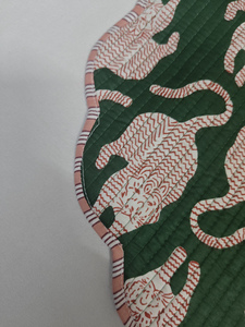 Leopard Print Cotton Quilted Thin Reversible Modern Customizable Machine Washable Round/Oval/<b>Square</b> Multi-Shaped <b>Placemat</b> Mat - Product Image 4