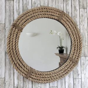 Handmade Nautical Rope Wall <b>Mirror</b> Rustic Coastal Round Decorative <b>Hanging</b> <b>Mirror</b> - Product Image 4