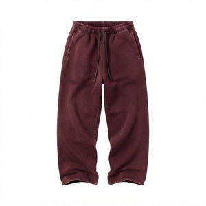 Oversized Vintage Acid Wash Fleece Sweatpants Men Winter <b>Thermal</b> Warm Joggers OEM ODM - Product Image 5