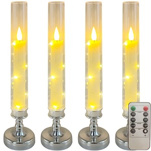 LED New Remote-Controlled Candlestick, Perfect For Candlelight Dinner Scene Setup, With Colorful Surround <b>Light</b> Strips - Product Image 3