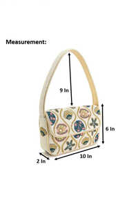 Sac à bandoulière de qualité supérieure, fait main, brodé de perles, personnalisable, imprimé en typographie, pour les occasions festives, les mariages et les soirées - Product Image 3
