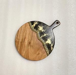 Planche à pizza, à fromage et à pain en bois d'acacia et résine époxy, motif océan, moderne, élégante, de qualité supérieure, résistante au lave-vaisselle - Product Image 1