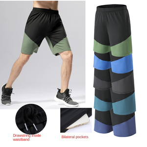 Shorts de sport actifs pour hommes, taille élastique, matière à séchage rapide, coupe ample pour l'entraînement, le volley-ball de plage, la natation - Product Image 2