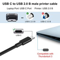Cable de impresora USB C para MacBook Pro Air iMac HP Canon MIDI Piano Brother Epson