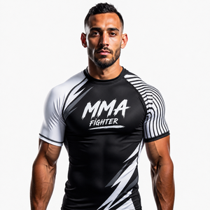 Maillot de compression personnalisé à manches courtes pour Jiu Jitsu, MMA, BJJ, grappling, entraînement sportif, séchage rapide - Product Image 5