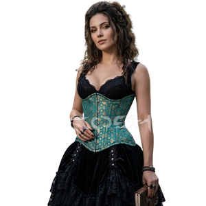 <b>Underbust</b> Steelboned Waist Training And Fashion Wear Brocade Corset | Premium Quality Corsets Manufacturer - Product Image 1