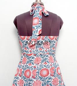 Beautiful Digital Printed Maxi Cotton Floral Plus-size Women Halter neckline Loose Fit Sleeveless Party <b>Dress</b> - Product Image 6