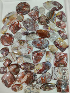 Cabochon en pierre de cristal de qualité supérieure en dentelle rouge folle de pierres précieuses en vrac de qualité supérieure, produit fin fait à la main - Product Image 2