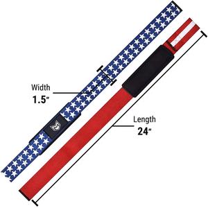 American Flag Printing Cotton <b>Weight</b> Lifting Wrist Wraps Wholesale Gym Lifting Straps Custom <b>Barbell</b> Wrist Straps <b>With</b> Low Price - Product Image 3