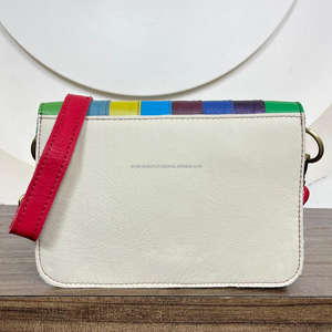 Bolsos de lujo con logotipo personalizado para mujer, bolsos cruzados de cuero genuino a la moda, Color rechoncho clásica de bandolera, bolsos cruzados de cuero de alta calidad - Product Image 5