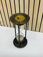 Reloj de Arena de Aluminio con Acabado Negro Antiguo de 8'' con Diseño 3D de Ángel Animal |   Pie Decorativo Vintage para Mesa de Graduación