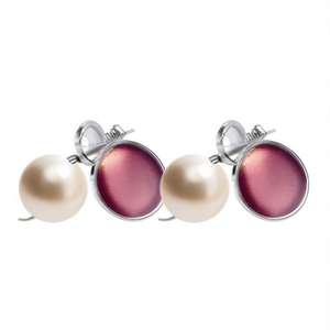 Boucles d'oreilles clous en argent sterling 925 avec perles, style indien, pour femmes, en argent pur 92,5 plaqué rhodium, collection Luxe & Mode - Product Image 6
