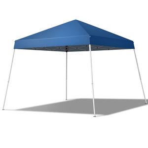 Tenda Pieghevole Portatile Blu 8x8ft per Uso Domestico, Impermeabile in Materiale Oxford, Automatica Pop-up in Alluminio per Campeggio e Spiaggia - Product Image 4