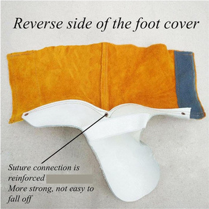 Botte de sécurité professionnelle en cuir de vachette écologique, imperméable, soudée, anti-brûlure, certifiée CE, protection contre le feu niveau D, résistance à la chaleur - Product Image 4