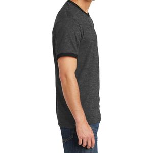 Custom Dark Charcoal Solid Tee Snug Sleeve Muscle Fit High Elastic Combed <b>Stretch</b> Cotton Daily Workout Gym Sports <b>Shirts</b> - Product Image 4