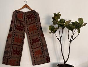 Elegante Pijama de algodón 100% para mujer, pantalones Palazzo transpirables con lavado a la piedra, ropa de dormir tejida suave para uso doméstico, verano, informal, Primavera - Product Image 5