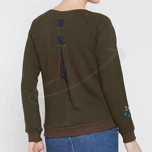Sweat-shirt brodé pour femmes, col rond, manches longues, pull tricoté à fleurs, vêtements décontractés à la mode pour tous les jours, confortables - Product Image 3