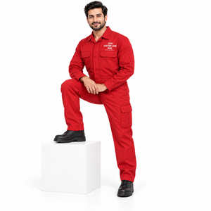 Oferta Especial: Ropa de Seguridad para Soldadura 100% Algodón, Dos Piezas, Overoles FR Resistentes al Fuego, Ropa de Trabajo para Hombre con Reflector - Product Image 2