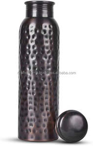 Elegant Antique Copper Hammer Design Metal Travel <b>Water</b> <b>Storage</b> <b>Bottle</b> with Lid for Home & Funeral Drinking Stylish Drinkware - Product Image 3