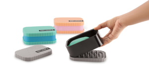 Reliance Plastic Soap Dish With Anti Slip Design Modern Bath <b>Accessory</b> Blue Color - Product Image 2