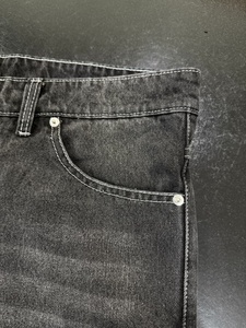 Custom Men's Fall American Fashion Brand <b>Pants</b> Loose Retro Slim Micro Wide Long Split Design Printed <b>Old</b> Washed Jeans Style - Product Image 4