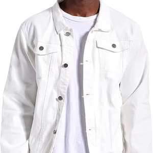 Veste en jean décontractée pour homme, 100 % coton, avec logo personnalisé, respirante, écologique, séchage rapide, pour l'extérieur – Vente en gros, haute qualité - Product Image 1