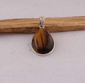 Handmade Tiger Eye Pendant 925 Sterling <b>Silver</b> Vintage Bohemian Style Chatoyant Stone Necklace Fine Jewelry Supplier Custom - Product Image 4