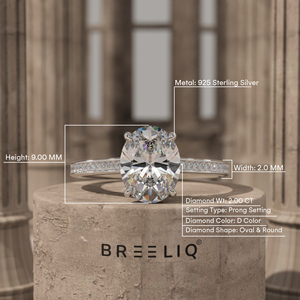 Elegant oval cut diamond engagement ring with pave band in yellow gold classic solitaire <b>bridal</b> ring luxury fine jewelry - Product Image 4