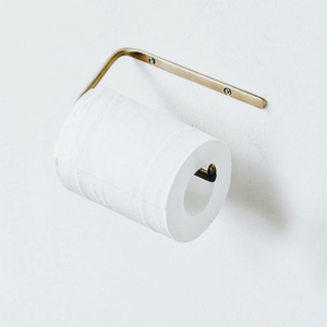 Porte-papier toilette en laiton massif, support mural pour rouleau de papier toilette, porte-mouchoirs décoratif en laiton pour salle de bain, accessoires de salle de bain en laiton - Product Image 1
