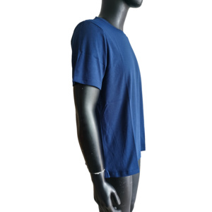 Camiseta Lisa para Hombre, Cuello Redondo, Manga Corta, Algodón, Fabricante de Camisetas Personalizadas con Impresión Bajo Demanda, Stock al por Mayor 2025 - Product Image 4